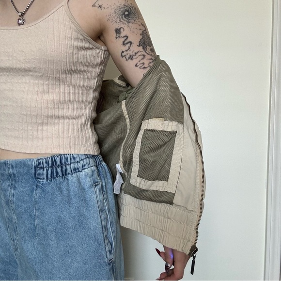 y2k tommy hilfiger cargo combat jacket medium - Picture 5 of 5